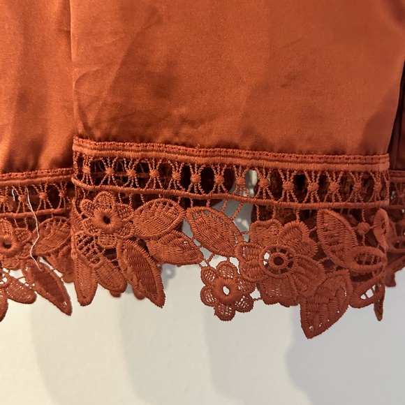 Satin Robe - Rust - Picture 3 of 4